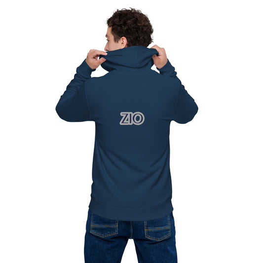 ZIO NAVY COLOR Unisex basic zip hoodie