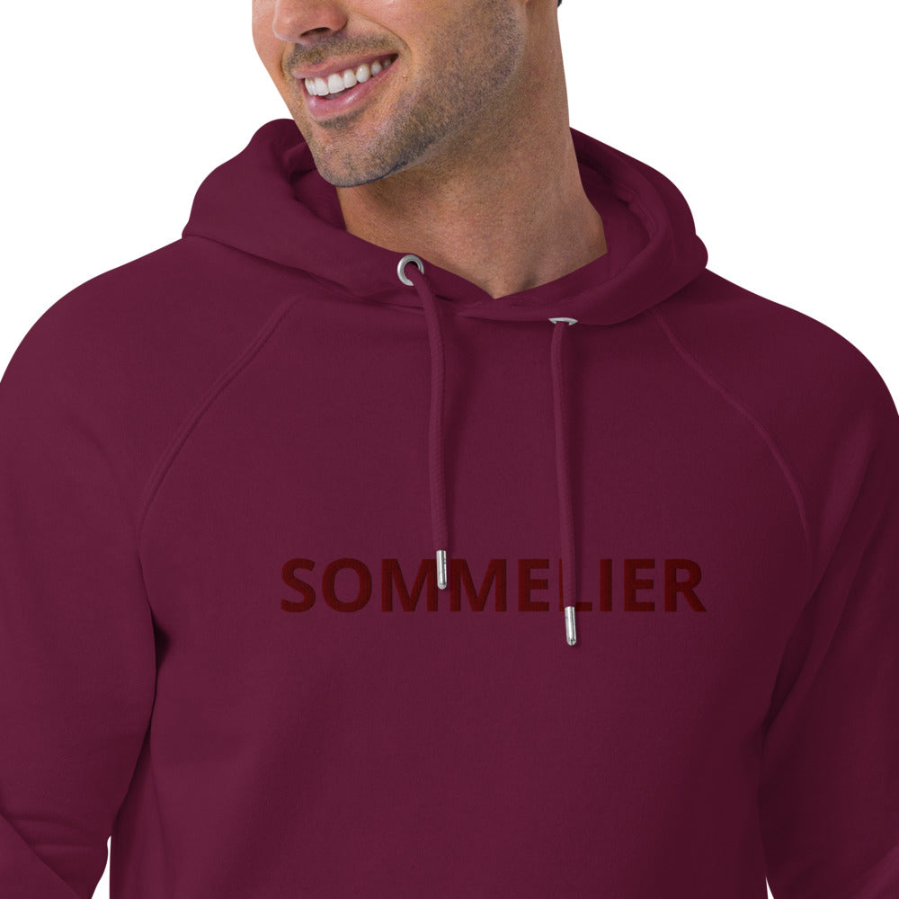 SOMMELIER- FAMOUS WORD FOR WINE EXPERT! Unisex eco raglan hoodie
