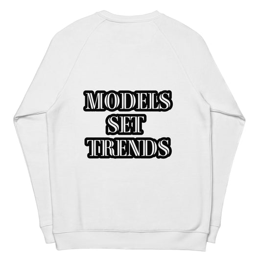 MODELS SET TRENDS Unisex organic raglan sweatshirt