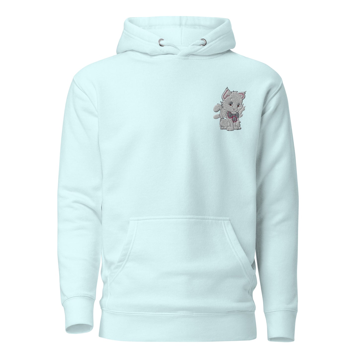 CUTIE KITTEN  Hoodie SHOWN IN LIGHT BLUE