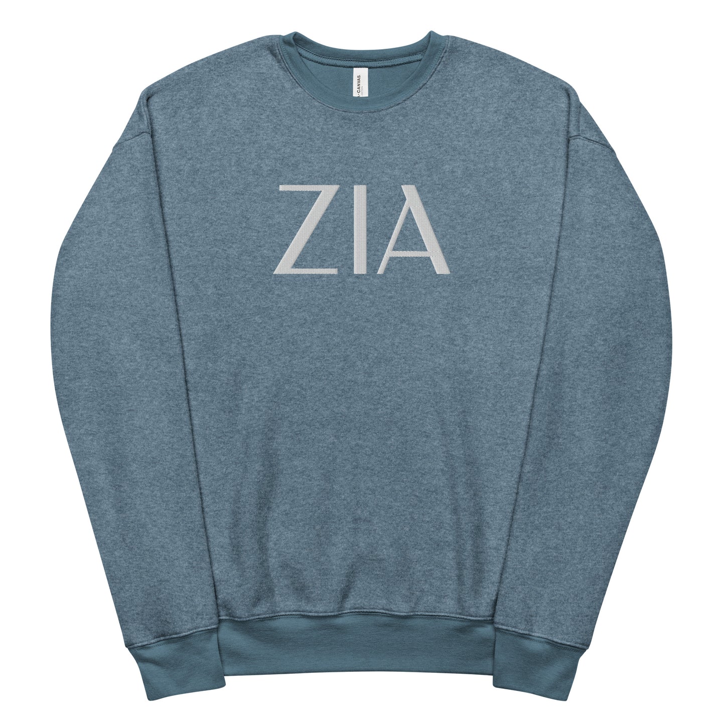 ZIA IN SOFT BLUE Unisex sueded fleece sweatshirt