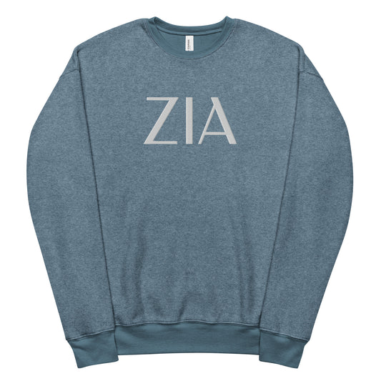 ZIA IN SOFT BLUE Unisex sueded fleece sweatshirt