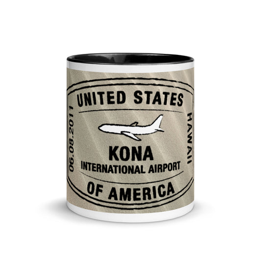 KONA HAWAII  Mug with BLACK Color Inside