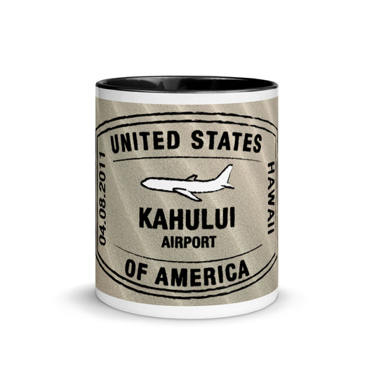 KAHULUI HAWAII--Mug with BLACK Color Inside