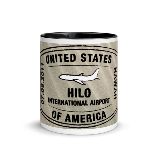 HILO HAWAII Mug with BLACK Color Inside