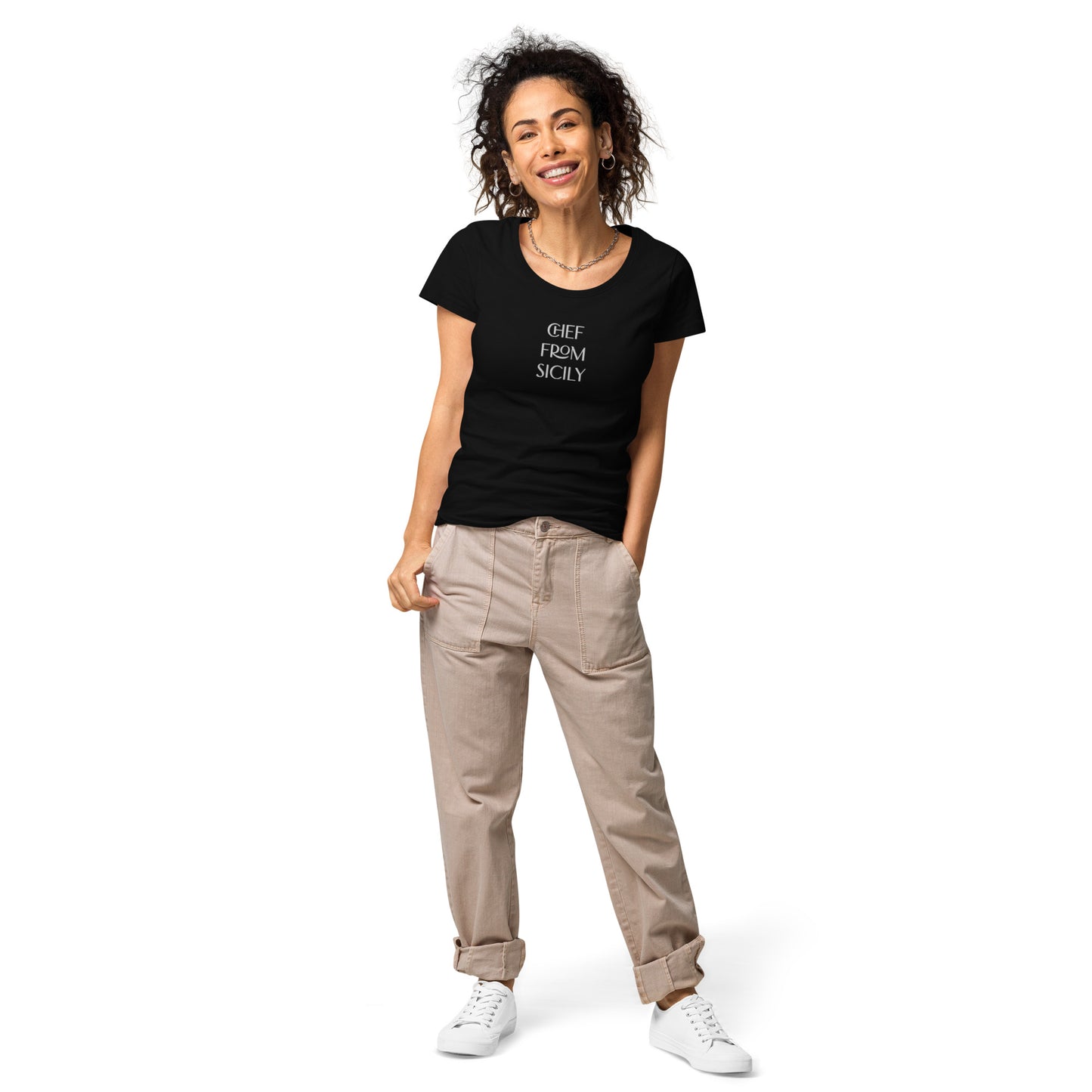 CHEF FROM SICILY Women’s basic organic t-shirt
