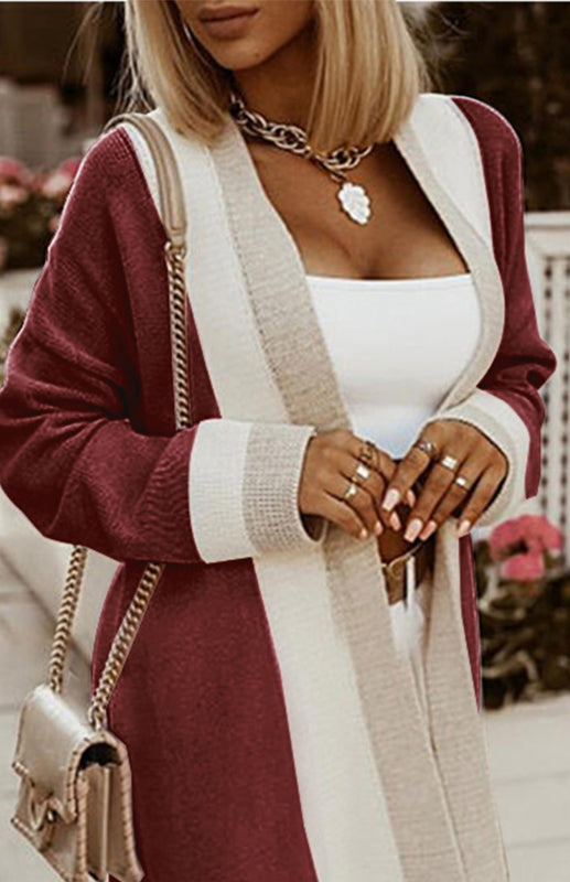 Warm Knitted Cardigan In Autumn And Winter