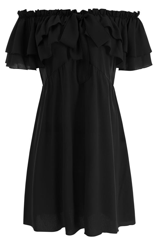 Ladies spring and summer fashion sexy one shoulder dress