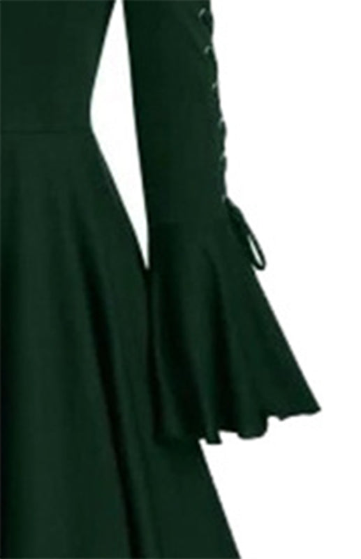 Corns With Hooded Lotus Leaf Sleeves With Irregular Hem Cape Coat