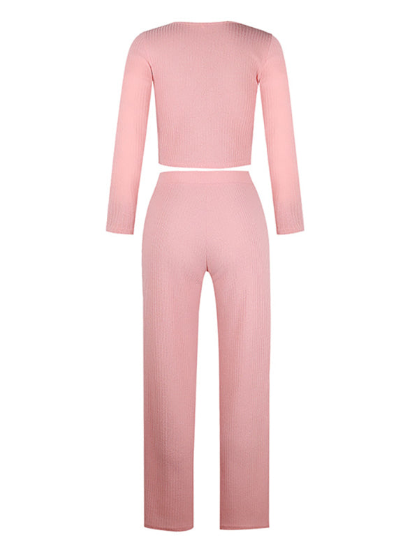 Women's Long Sleeve Cardigan Slim Button Casual Suit