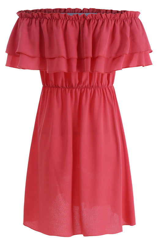 Ladies spring and summer fashion sexy one shoulder dress