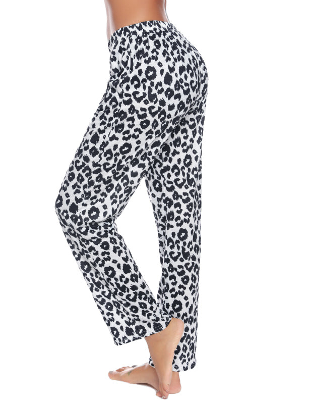 Leopard Print Ladies Pants Pajama Pants Home Pants