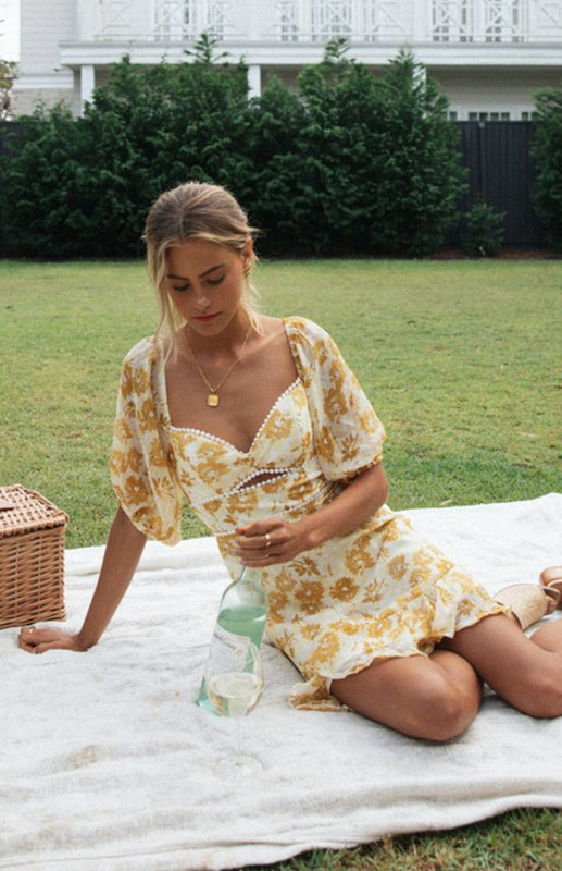 Fashion Versatile Comfortable Seasonal Ladies Floral Dress