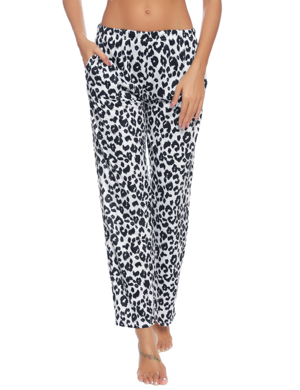 Leopard Print Ladies Pants Pajama Pants Home Pants
