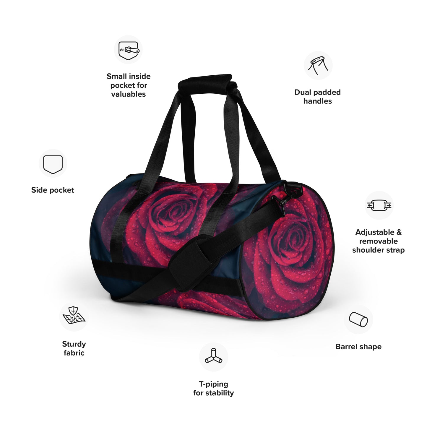 WEDDING KIT TRAVEL BAG -RED ROSE-----WATER RESISTANT---PERFECT FOR ALL YOUR WEDDING STUFF!