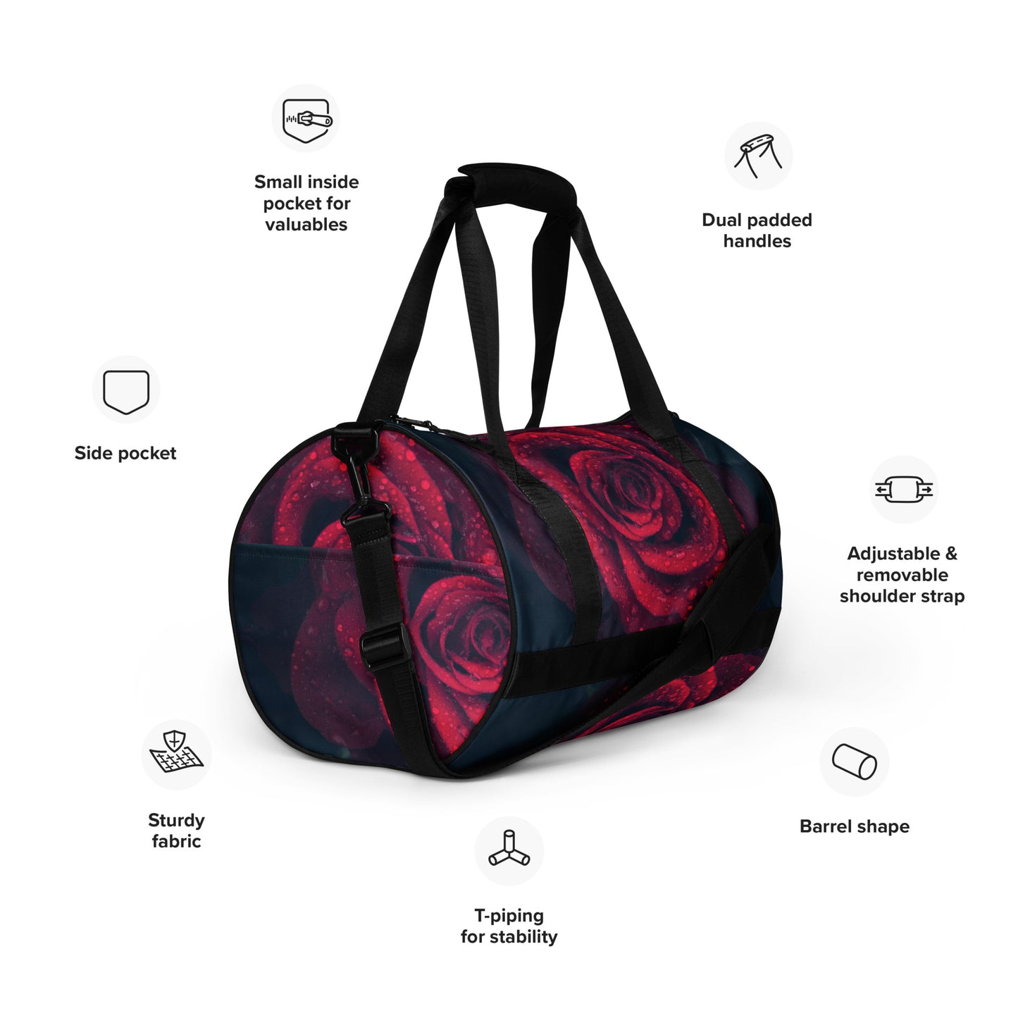 WEDDING KIT TRAVEL BAG -RED ROSE-----WATER RESISTANT---PERFECT FOR ALL YOUR WEDDING STUFF!