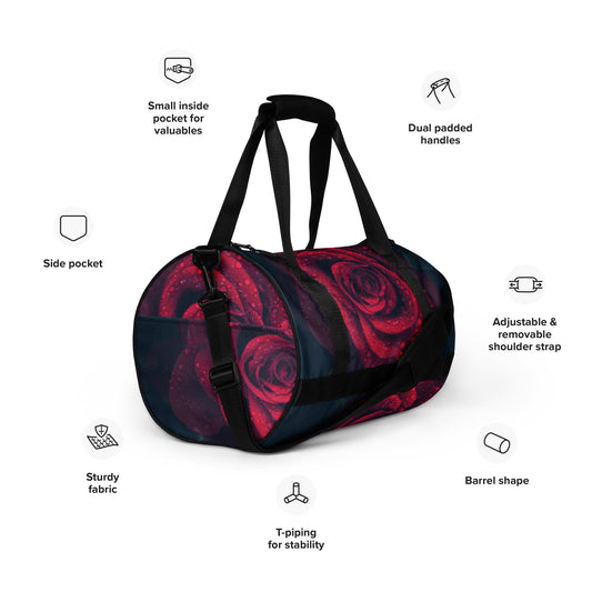 WEDDING KIT TRAVEL BAG -RED ROSE-----WATER RESISTANT---PERFECT FOR ALL YOUR WEDDING STUFF!