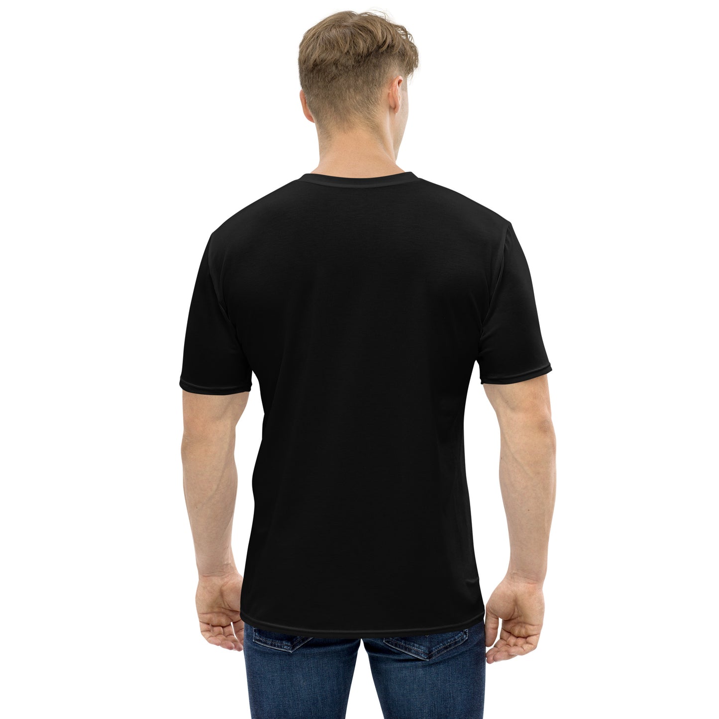 BRAT Men's BLACK  T-SHIRT WITH BLUE PRINT