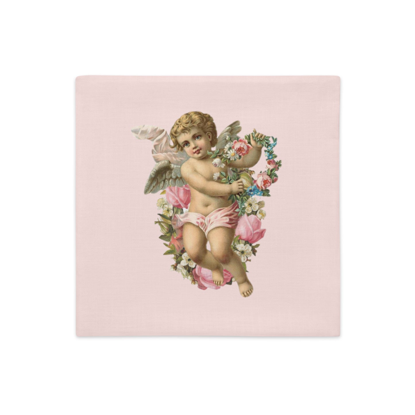 VINTAGE ANGEL IN PINK Premium Pillow Case