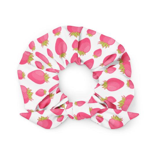 STRAWBERRY SHORTCAKE Scrunchie(WITH WHITE BACKDROP)
