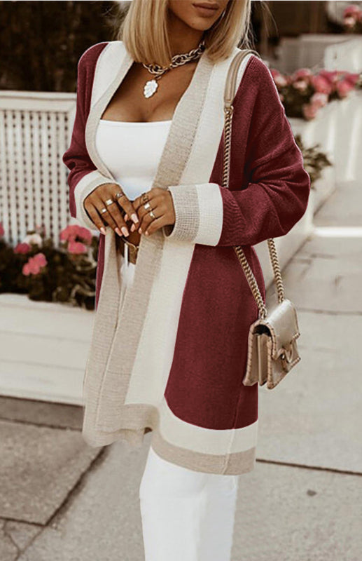 Warm Knitted Cardigan In Autumn And Winter