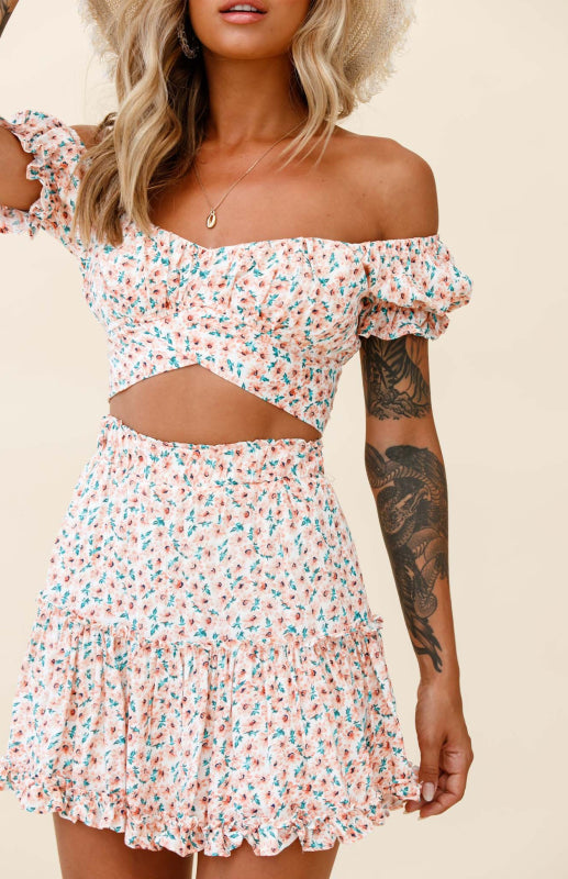 Women's Digital Printing Fashion Skirt Trendy Ruffle Summer Short Skirt