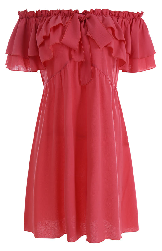 Ladies spring and summer fashion sexy one shoulder dress