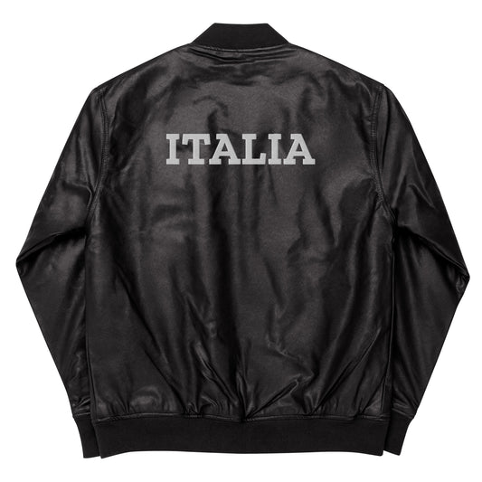 ITALIA Leather Bomber Jacket