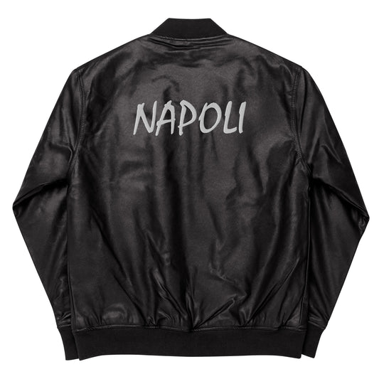 NAPOLI Leather Bomber Jacket