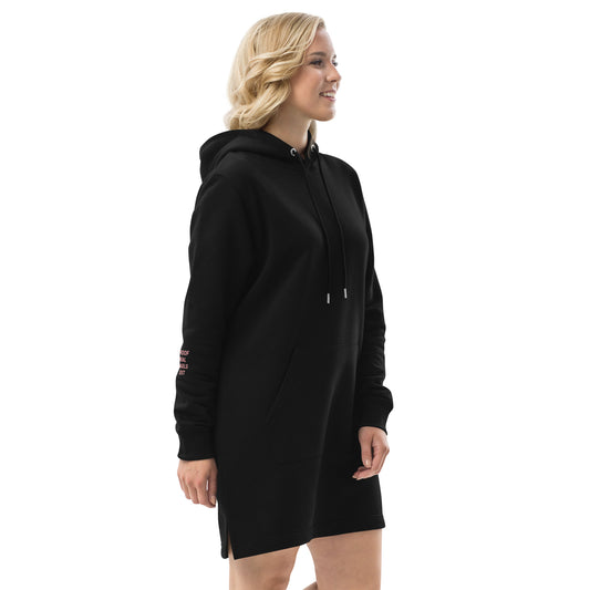 PROOF REAL ANGELS EXIST (THIS IS WRITTEN ON ONE SLEEVE IN PINK )Hoodie dress