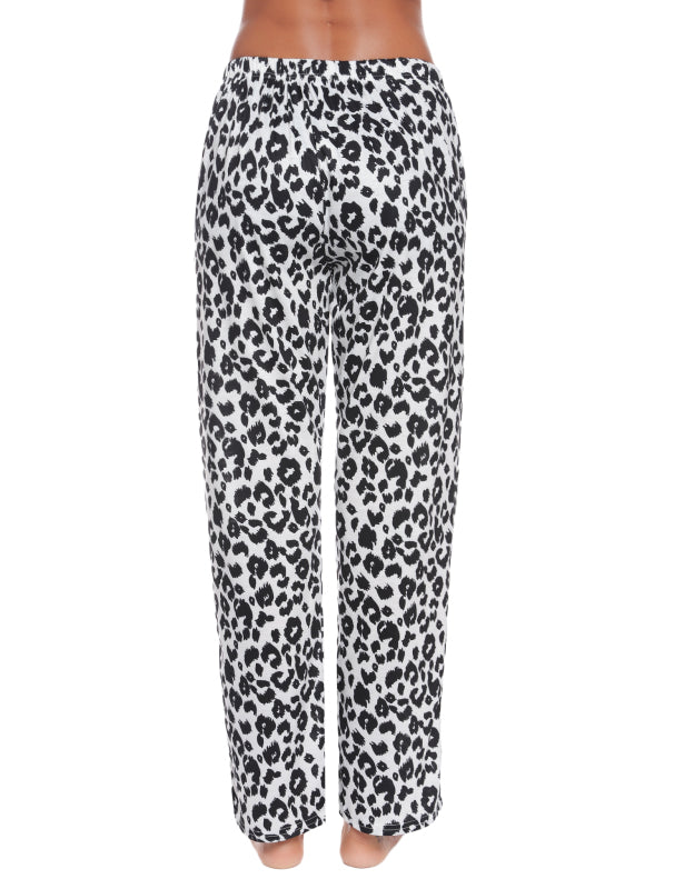 Leopard Print Ladies Pants Pajama Pants Home Pants