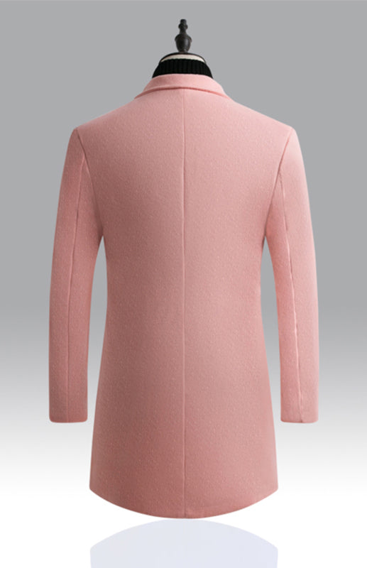 Men's Coat Woolen Coat Mid-length Slim Trench Coat