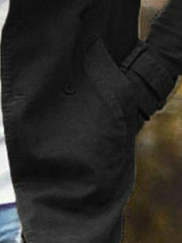 Men's Coat Mid Length Slim Fit Trench Coat Casual Jacket