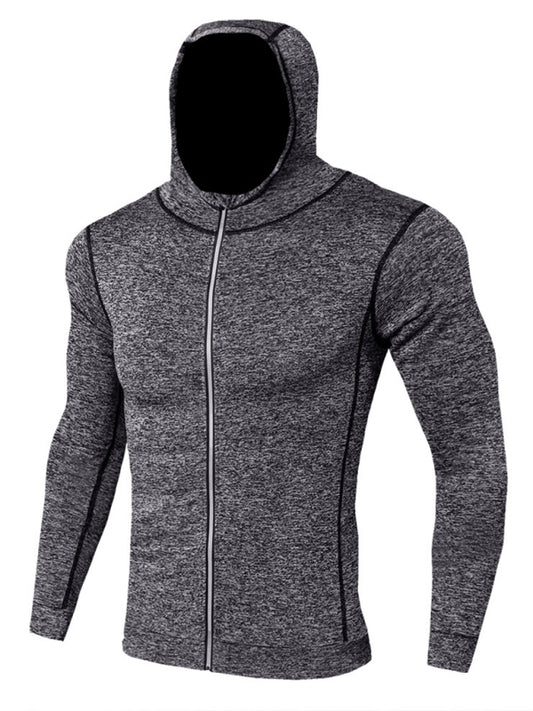 Men's Autumn Winter Sports Zip Casual Hoodie Quick Dry Jacket