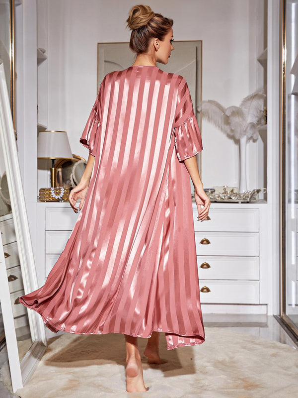 Strap pajamas women's long nightgown high-end home service set