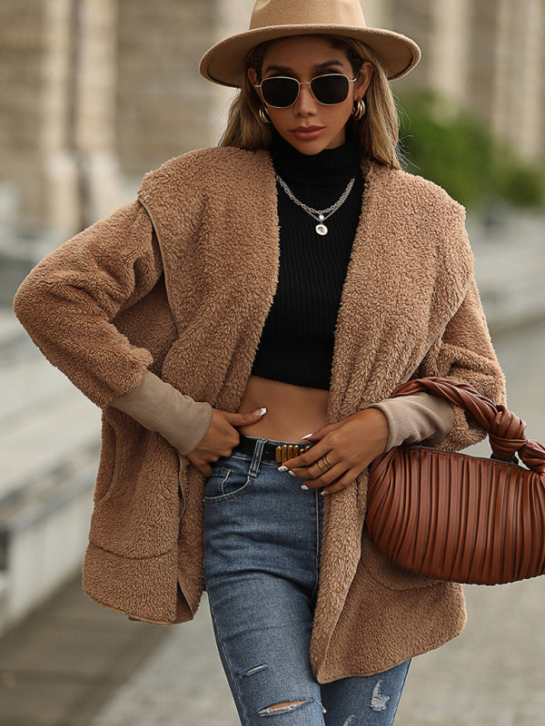 Woman's Imitation Lamb Wool Shearling Double-Sided Cashmere Coat Coat