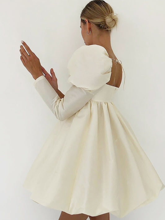 Women's A-skirt lamb leg sleeve dress