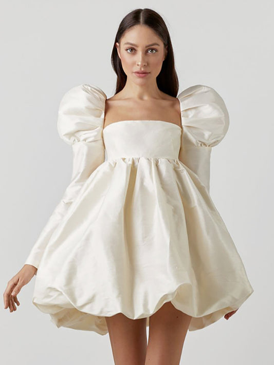 Women's A-skirt lamb leg sleeve dress