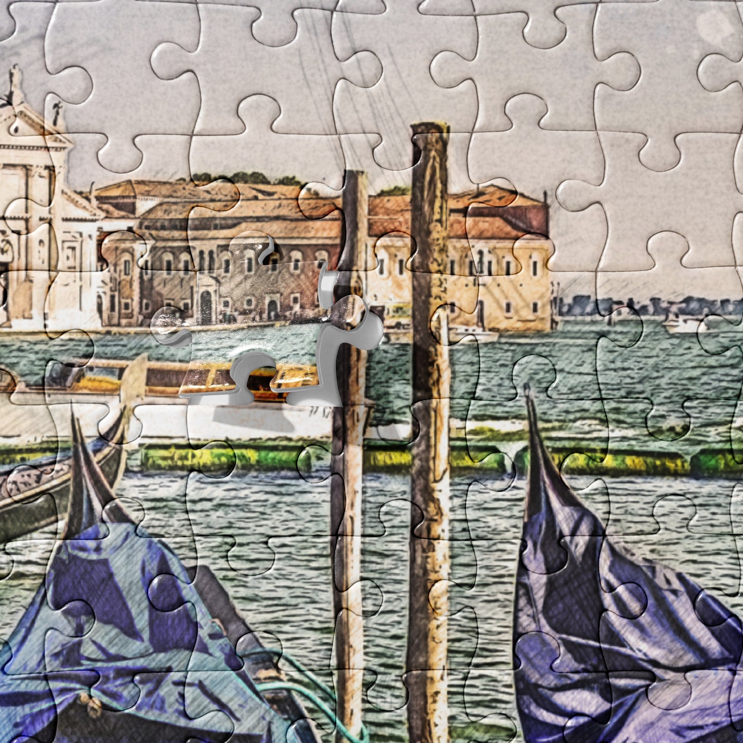 VENICE BOATS PAINTING Jigsaw puzzle