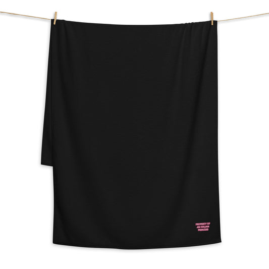 PROPERTY OF AN ITALIAN PRINCESS STITCHED WORDS Turkish cotton towel