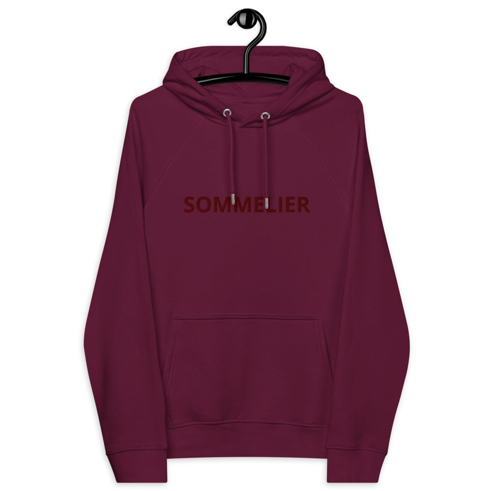 SOMMELIER- FAMOUS WORD FOR WINE EXPERT! Unisex eco raglan hoodie
