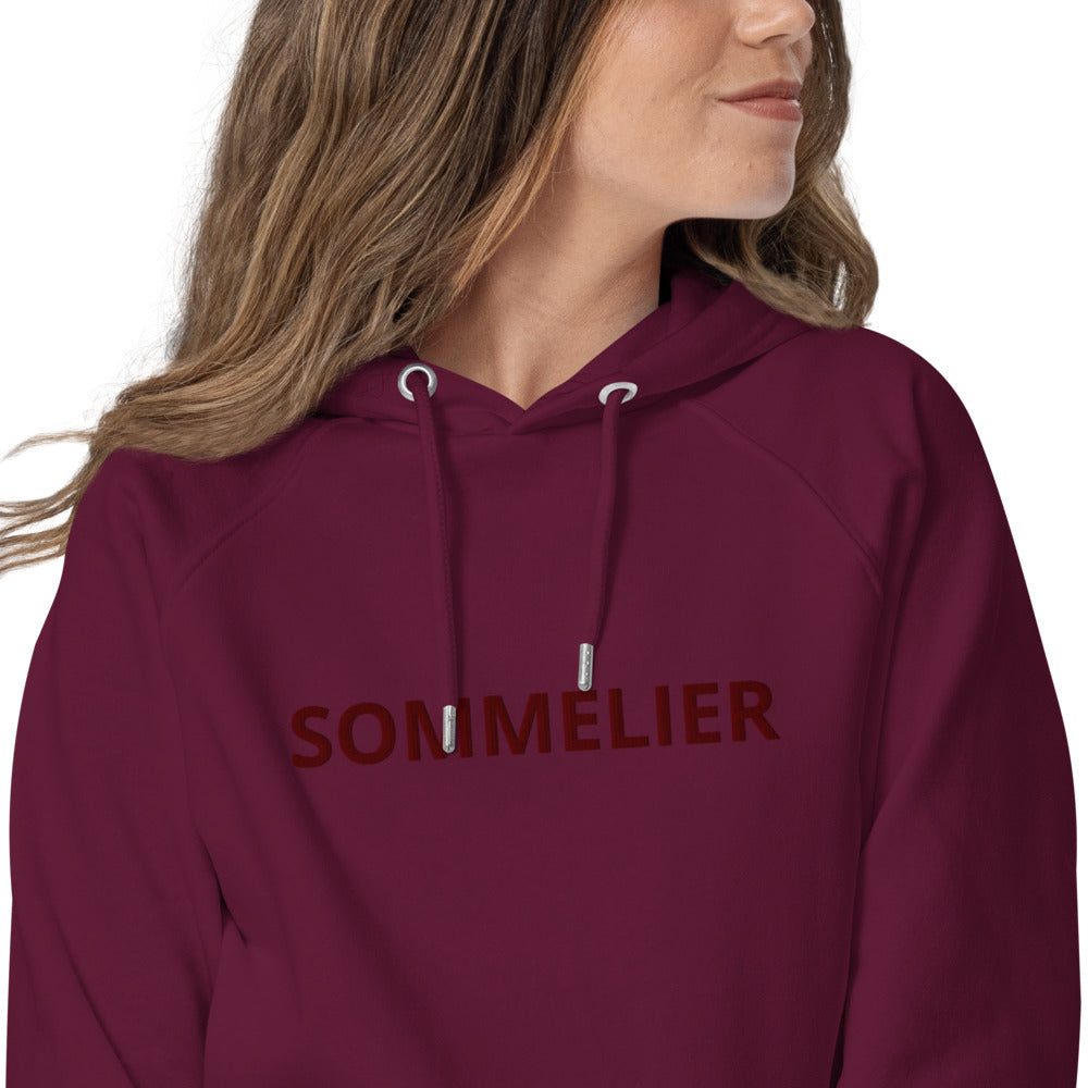 SOMMELIER- FAMOUS WORD FOR WINE EXPERT! Unisex eco raglan hoodie