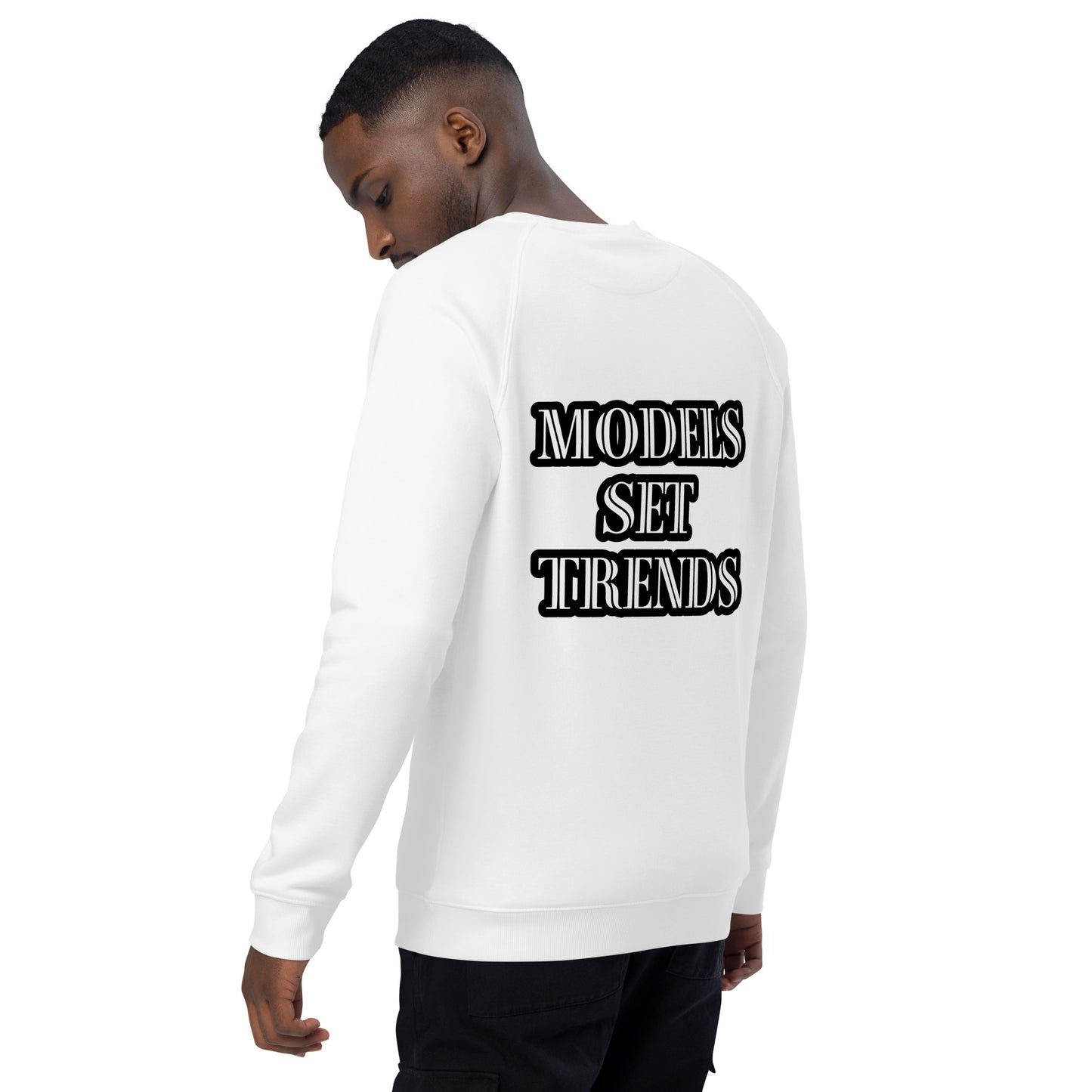 MODELS SET TRENDS Unisex organic raglan sweatshirt