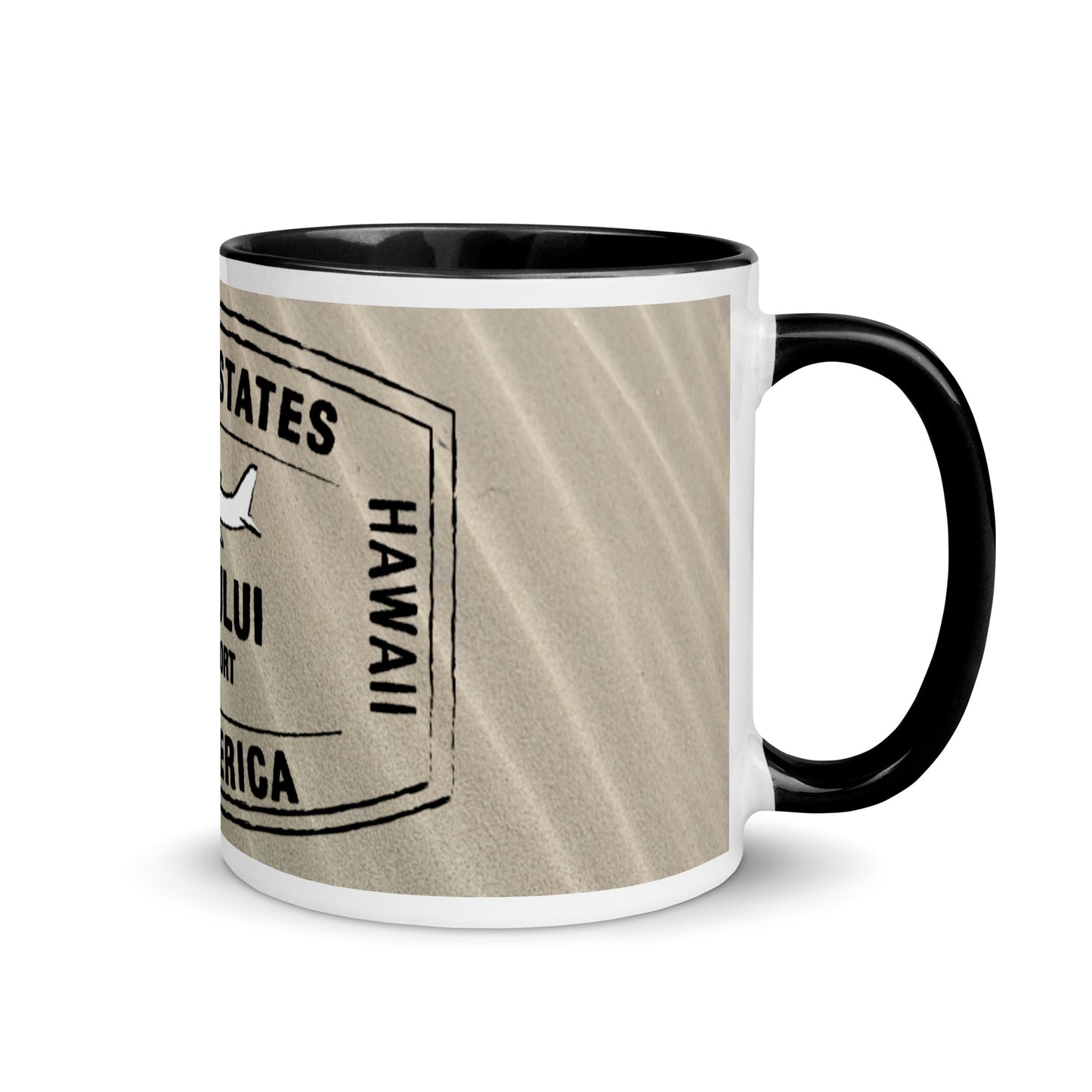 KAHULUI HAWAII--Mug with BLACK Color Inside